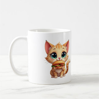 バーガーのニャーと抱っこ コーヒーマグカップ