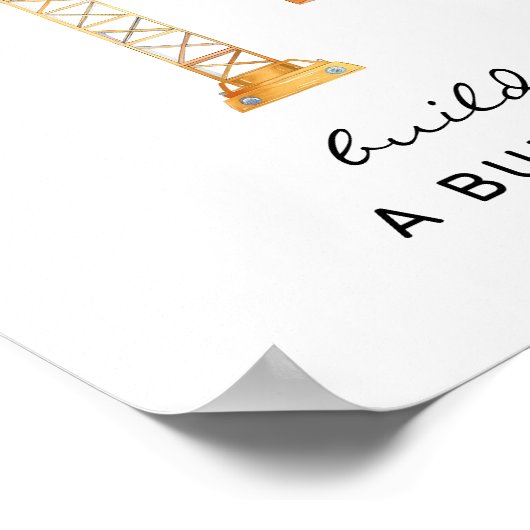 バーガーの建築誕生日の看板を作成 ポスター (角)