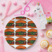 バーガーの誕生日パーティー用ナプキン ペーパープレート (パーティー)