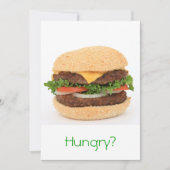 バーガーの食事への招待 招待状 (正面)