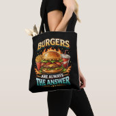 バーガーは常に正解 トートバッグ (クローズアップ)