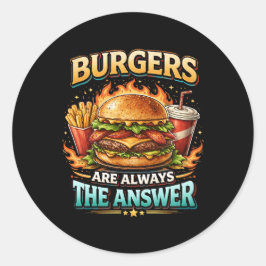 バーガーは常に正解 ラウンドシール