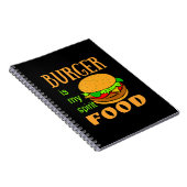 バーガーは私のスピリットフードのハンバーガーだ ノートブック (右側)