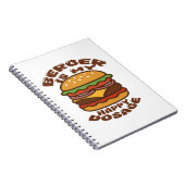 バーガーは私の幸せな用量のヴィンテージ引用文 ノートブック (右側)