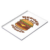 バーガーは私の幸せな用量のヴィンテージ引用文 ノートブック (左側)