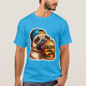 バーガーを愛するPUG 6 Tシャツ (正面)
