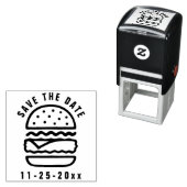 バーガーカスタムタイポグラフィ自己インキングゴムスタンプ セルフインキングスタンプ (インサイチュ)