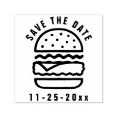 バーガーカスタムタイポグラフィ自己インキングゴムスタンプ セルフインキングスタンプ (デザイン)