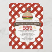 バーガーカップルズBBQベビーシャワー招待状 招待状 (正面/裏面)