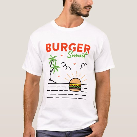 バーガーサンセット Tシャツ (正面)