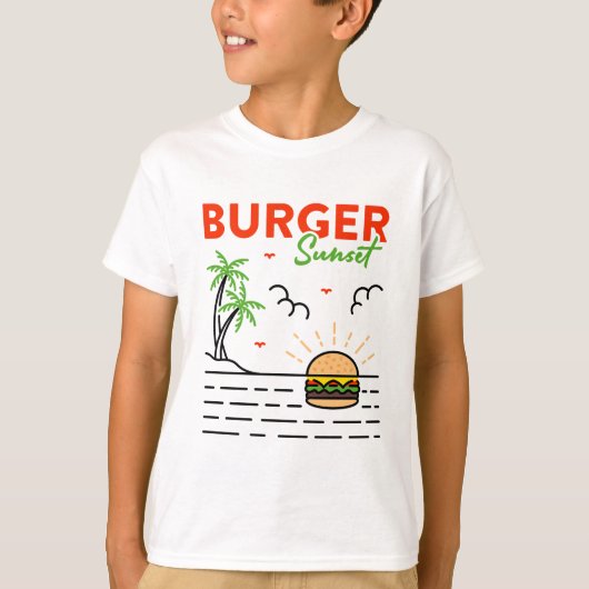 バーガーサンセット Tシャツ (正面)