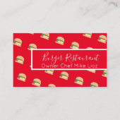 バーガーシェフフードトラックレストラン名刺 名刺 (正面)