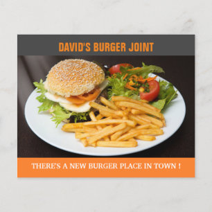 バーガーショップのグランドオープンフライヤー