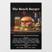 バーガーショップミールファストフードレストランバー事業 ウィンドウサイン (シート)