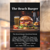 バーガーショップミールファストフードレストランバー事業 ウィンドウサイン (シート2)