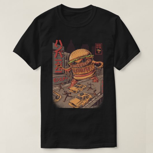 バーガージラ Tシャツ (デザイン正面)