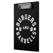 バーガースとバーベルおもしろいズ – トレーニングやる気を起こさせる クリップボード (左)