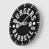 バーガースとバーベルおもしろいズ – トレーニングやる気を起こさせる ラージ壁時計 (傾斜)