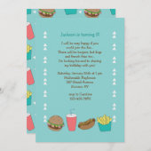 バーガースホットドッグ&フライス招待状 招待状 (正面/裏面)