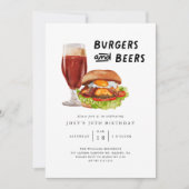 バーガース&ビールBBQバースデーパーティー 招待状 (正面)