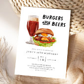 バーガース&ビールBBQバースデーパーティー 招待状