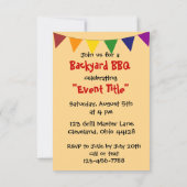 バーガーズアンドビールサマーおもしろいパーティの招待状 招待状 (裏面)