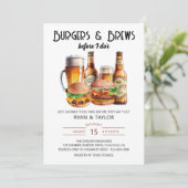 バーガーズアンドブレウズサマーBBQウェディングシャワー 招待状 (スタンド正面)