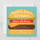 バーガーズビール誕生日招待状 招待状 (正面)