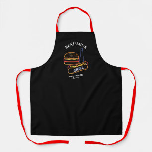 バーガーズホットドッグビールと裏庭グリル エプロン