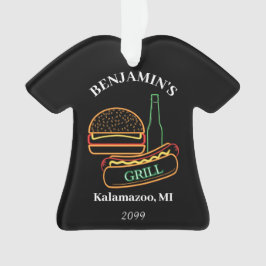バーガーズホットドッグビールと裏庭グリル オーナメント
