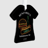 バーガーズホットドッグビールと裏庭グリル オーナメント (正面)