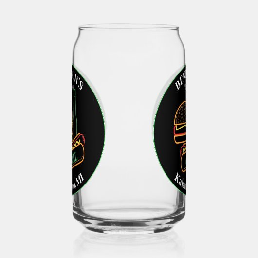 バーガーズ付きバックヤードグリル飲み物用品ビール ガラス缶 (左)