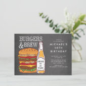 バーガーズ&ブリューバーベキュー誕生日招待状 招待状 (スタンド正面)