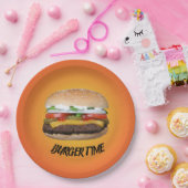 バーガータイム ペーパープレート (パーティー)
