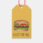 バーガーチーズバーガー懇親会ピクニッククックアウトパーティー ギフトタグ (正面)