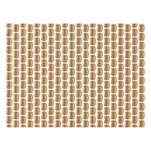 バーガーチーズバーガー懇親会ピクニッククックアウトパーティー テーブルクロス (正面(横))