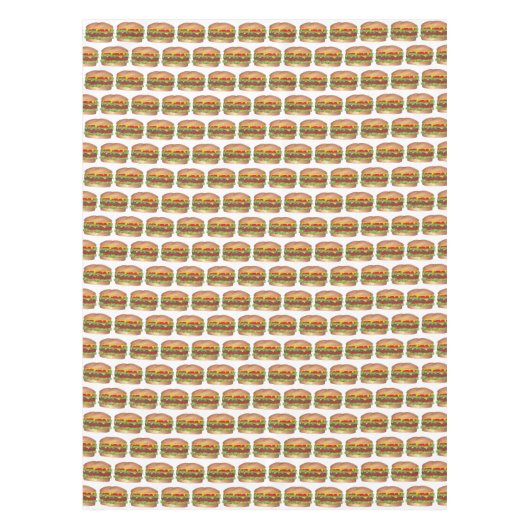 バーガーチーズバーガー懇親会ピクニッククックアウトパーティー テーブルクロス (正面)