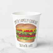 バーガーチーズバーガー懇親会ピクニッククックアウトパーティー 紙コップ (正面)