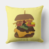 バーガーハンバーガーバーガー クッション (裏面)