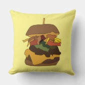 バーガーハンバーガーバーガー クッション (正面)