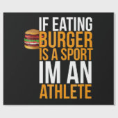 バーガーハンバーガーBBQユーモアおもしろいパンギフトアイディア ラッピングペーパー (フラット)