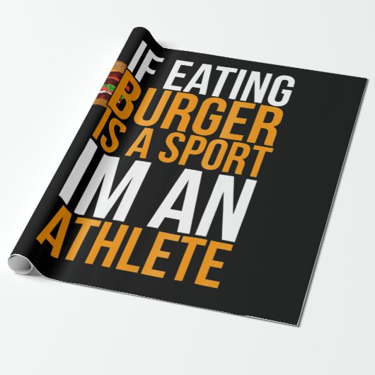 バーガーハンバーガーBBQユーモアおもしろいパンギフトアイディア ラッピングペーパー (アンロールド)