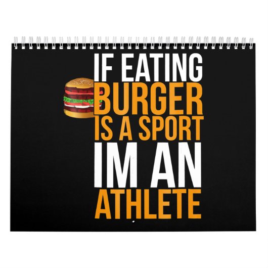 バーガーハンバーガーBBQユーモアパンおもしろいギフトアイディア カレンダー (カバー)