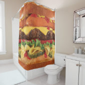 バーガーバスルームのシャワーカーテン シャワーカーテン (インサイチュ)