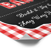 バーガーバーサイン – レッドベビーQ ポスター (角)