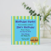 バーガーバースデーパーティ招待状 招待状 (スタンド正面)