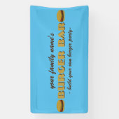 バーガーバーバックヤードバーベキューBBQパーティーバナー 横断幕 (縦)