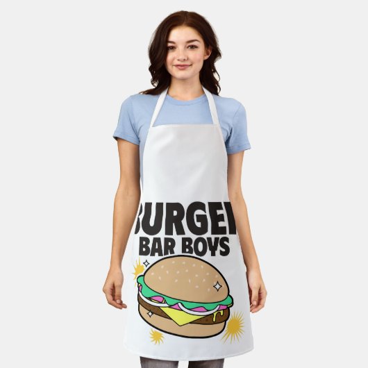 バーガーバーボーイズ エプロン (着用した状態)
