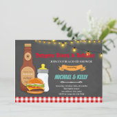 バーガービールとボトルのコードシャワー招待 サンキューカード (スタンド正面)