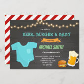 バーガービールベビーテーマ招待状 招待状 (正面/裏面)